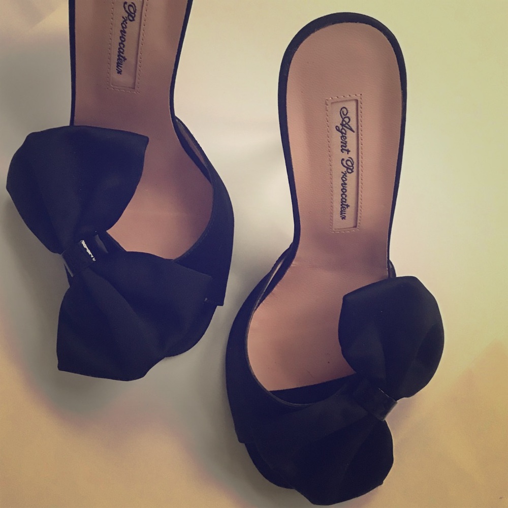 Agent Provocateur Satin Bow Boudoir Mule
